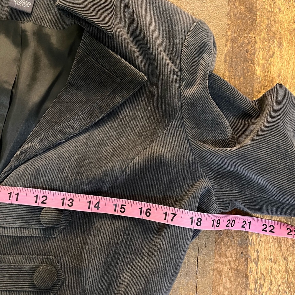 Chelsea & Theodore Gray Corduroy Military Corset Blazer Jacket Size 10 - Picture 9 of 9